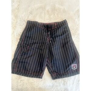 RUSTY Men"s Board Shorts Black w/ Logo, Contrast‎